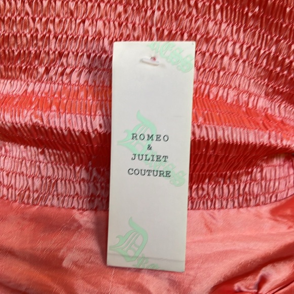 Y2K bubble hem orange peach micro mini dress M - Picture 5 of 6